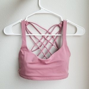 Lululemon Free To Be Wild Dusty Rose Sports Bra